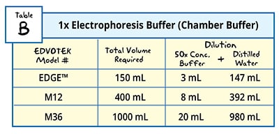 table b electrophoresis